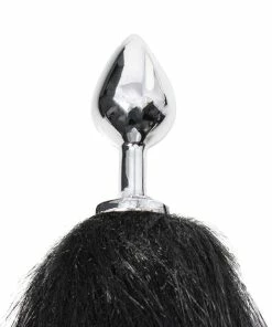 Brand new 🎁 Kinky Tails Vixen Black Faux Fur Stainless Steel Tail Butt Plug 🎉 -Male Sex Toys Shop unnamed file 30