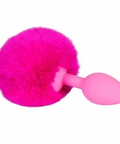 Best Sale 👏 Kinky Tails Pink Silicone Bunny Tail Butt Plug 🤩