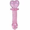 Hot Sale 😉 Glacier Glass Pink Heart Swirl Butt Plug ? 6.5 Inch ⭐