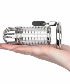 Wholesale 🛒 Torment Matrix Stainless Steel Padlocked Chastity Cage 🧨 -Male Sex Toys Shop unnamed file 660