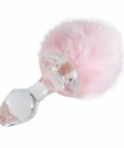 Wholesale 🤩 Kinky Tails Pink Bunny Glass Butt Plug 🔔