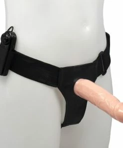 Best Pirce ✨ Bondara&Sex Rendezvous Light Tone Unisex Hollow Vibrating Strap-On - 7 Inch ⌛