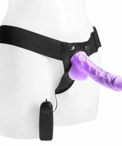 Buy 🧨 Bondara&Sex Pearl Purple Unisex Hollow Vibrating Strap-On - 7 Inch ⌛