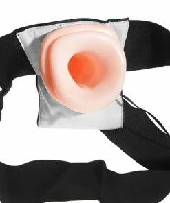 Hot Sale ⌛ Bondara&Sex Turn Me On Light Tone Unisex Hollow Vibrating Strap-On - 7 Inch ✨ -Male Sex Toys Shop unnamed file 776